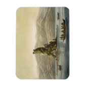 バンクーバー近くのニューノーフォーク(カラー版木、銅版、版画) マグネット (縦)