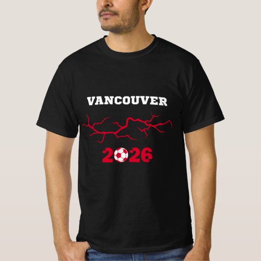 バンクーバー2026サッカー応援者オリジナルTシャツ Tシャツ (正面)