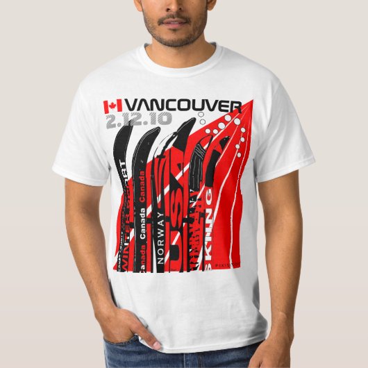 バンクーバー21210の冬季スポーツのSnowbladeカリフォルニアのTシャツ Tシャツ (正面)