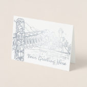 バンクーバー お土産 グリーティング カード オーダーメイド シルバー (正面)