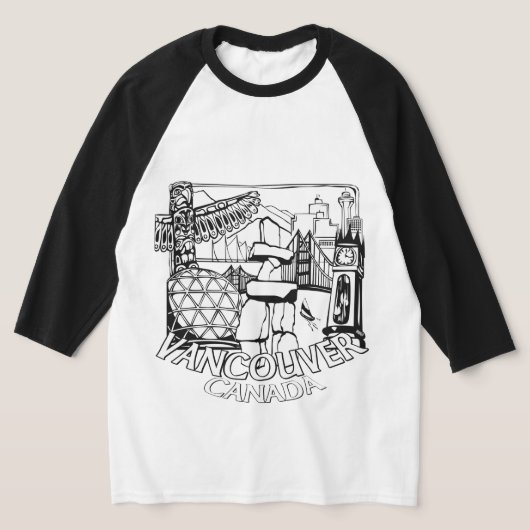 バンクーバー お土産 レディース バンクーバー ジャージ Tシャツ (レイダウン)