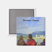 バンクーバー、カナダ磁石 マグネット (正面/裏面)