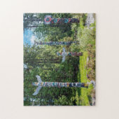 バンクーバー・カナダ、スタンリー・パークのトーテム ジグソーパズル (縦)