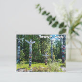 バンクーバー・カナダ、スタンリー・パークのトーテム ポストカード (スタンド正面)