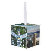 バンクーバー カナダ 都市 旅行 写真 カスタム キューブオーナメント (裏面アングル)