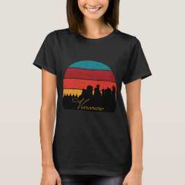 バンクーバー・スカイライン・レトロ・サンセット・トラベル Tシャツ