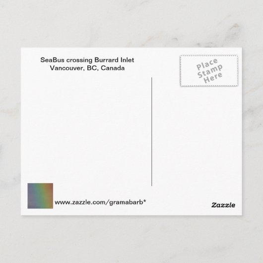 バンクーバー・レインボー・モーメントはがき ポストカード (裏面)