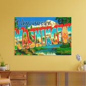 バンクーバー,ワシントン – ラージレターシーン キャンバスプリント (インサイチュ (リビング))