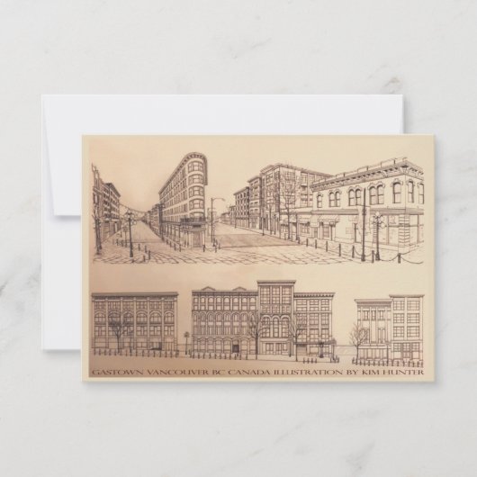 バンクーバー　招待状　パーソナライズ　バンクーバー　出欠確認 出欠カード (正面)