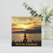 バンクーバー　招待状　パーソナライズ　バンクーバー　出欠確認 招待状 (スタンド正面)