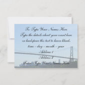 バンクーバー　招待状　パーソナライズ　バンクーバー　出欠確認 招待状 (裏面)