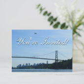 バンクーバー　招待状　パーソナライズ　バンクーバー　出欠確認 招待状 (スタンド正面)