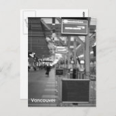 バンクーバー – 空の空港ブラック&ホワイトポストカード ポストカード (正面/裏面)