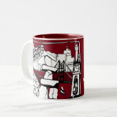 バンクーバーBCカナダのコーヒーカップマグカップ&グラス ツートーンマグカップ (正面左)