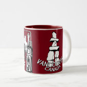 バンクーバーBCカナダのコーヒーカップマグカップ&グラス ツートーンマグカップ (正面右)