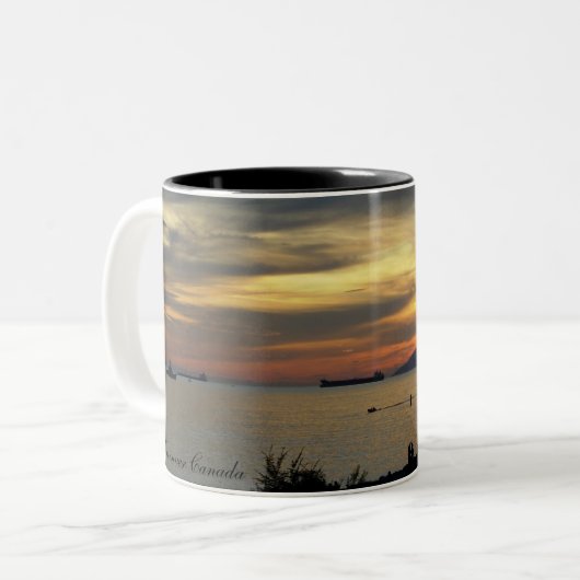 バンクーバーBCカナダのコーヒーカップマグカップ&グラス ツートーンマグカップ (正面左)