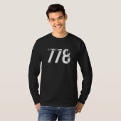バンクーバーBC州のエリアコード778 モバイル電話 Tシャツ (正面フル)