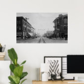 バンクーバーWA – メイン通りビューオブダウンタウン ポスター (ホームオフィス)