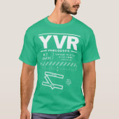 バンクーバ国際的ー空港YVR Tシャツ (正面)