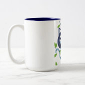 バングラディッシュモンキーヴィンテージバケーションポスター ツートーンマグカップ (左)