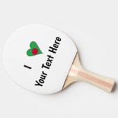 (バングラデシュのハートマーク国旗 愛)オーダーメイド 卓球ラケット (横)