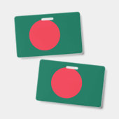 バングラデシュの国旗が付いた名札 バッジ (正面＆裏面)