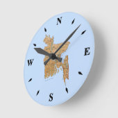 バングラデシュの地図の時計 ラウンド壁時計 (傾斜)