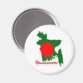 バングラデシュの地図 マグネット (正面/裏面)