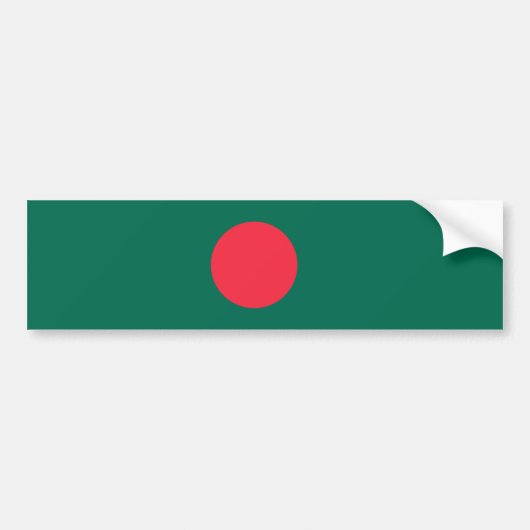 バングラデシュの愛国旗 バンパーステッカー (正面)