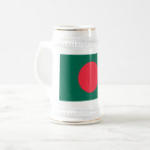 バングラデシュの愛国旗 ビールジョッキ (正面左)