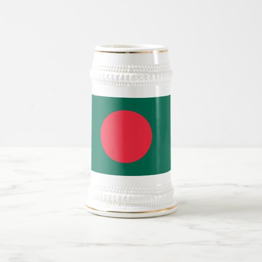 バングラデシュの愛国旗 ビールジョッキ (中央)