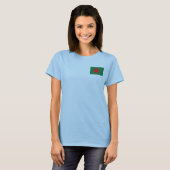 バングラデシュの旗と地図のTシャツ Tシャツ (正面フル)