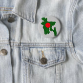 バングラデシュの旗の地図 缶バッジ (インサイチュ)