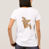 バングラデシュの旗+地図+テキストTシャツ Tシャツ (裏面)