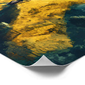 バングラデシュイラストレーション旅行芸術ヴィンテージ ポスター (角)