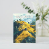 バングラデシュイラストレーション旅行芸術ヴィンテージ ポストカード (スタンド正面)