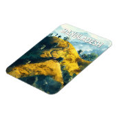 バングラデシュイラストレーション旅行芸術ヴィンテージ マグネット (左側)