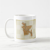 バングラデシュフラグ+マップマグ コーヒーマグカップ (左)