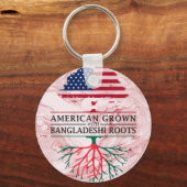 バングラデシュルーツマーブルで栽培されたアメリカ人 キーホルダー (正面)