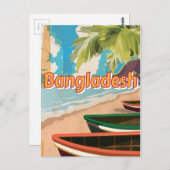 バングラデシュヴィンテージ休暇ポスター ポストカード (正面/裏面)