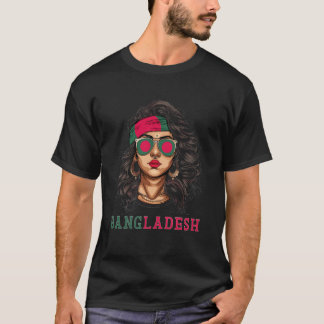 バングラデシュ国旗お土産ウーマンドレス商品Ba Tシャツ
