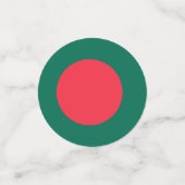 バングラデシュ国旗が掲げられた表紙吹雪 コンフェッティ (スモール正面)