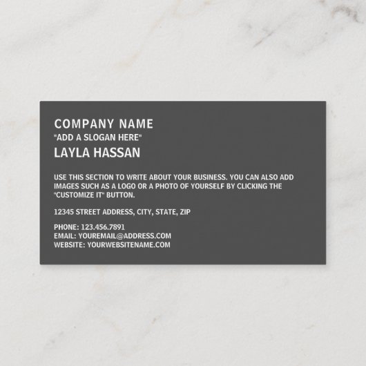 バングラデシュ国旗と国章 名刺 (裏面)