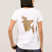 バングラデシュ国旗と地図dk Tシャツ (裏面)