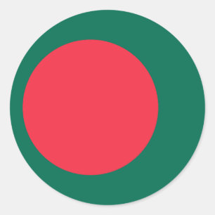 バングラデシュ国旗のシール ラウンドシール