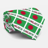 バングラデシュ国旗のタイル張りグリーン(パーソナル化) ネクタイ (ロール)