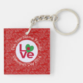 バングラデシュ国旗のハート赤恋 キーホルダー (裏面)