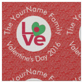 バングラデシュ国旗のハート赤恋 ファブリック (クローズアップ)