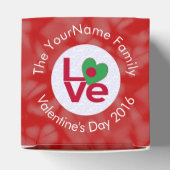 バングラデシュ国旗のハート赤恋 フェイバーボックス (上部)