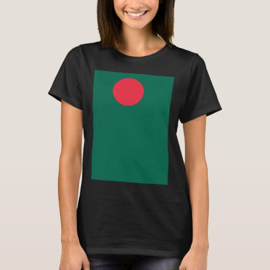 バングラデシュ国旗の土産アパレル Tシャツ (正面)